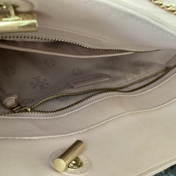 TORY BURCH Alexa Flat Tote Shell Pink Gold chain handles - Picture 5 of 11